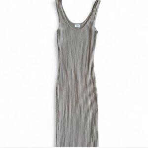COTTON ON Ribbed Tank Long Dress in Taupe